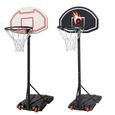 Panier de Basket sur Pied Extérieur/Intérieur Panier de Basket-Ball Mobile Portable Hauteur Réglable 146-200CM-2