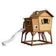 Axi - Max Maison Enfant avec Bac à Sable & Toboggan Blanc | Aire de Jeux pour l'extérieur en marron & vert | Maisonnette-2