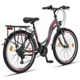 Licorne Bike Stella Premium City Bike 24,26 et 28 pouces – Vélo hollandais, Garçon [24, Anthracite]-2
