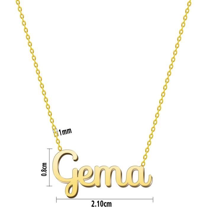 Collier Personnalisé Prénom En Acier Inoxydable - Chaîne Argent/or/or Rose - Longueur Réglable 14-24 Pouces - 8