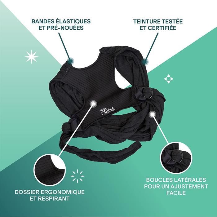 Koala Babycare echarpe de portage bebe sans noeud - Cuddle Wrap La plus  Facile à porter - écharpe de portage bébé élastique Approuvée jusqu'à 15kg  - Ajustable et Unisexe : : Bébé