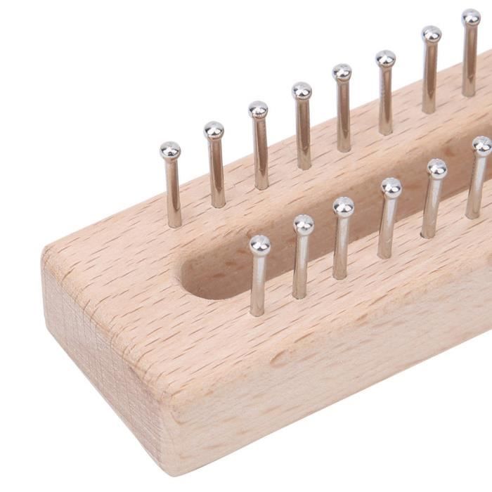 Métier à Tisser En Bois Multifonctions – Grand Format 32x38,5x26 Cm, Laine Incluse, Pour Enfant Débutant