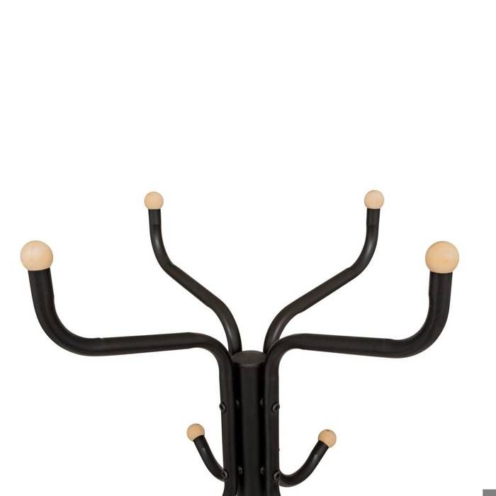 5 Five Simply Smart Porte-manteaux 8 Crochets Bois Noir - Portant Vêtements Robuste