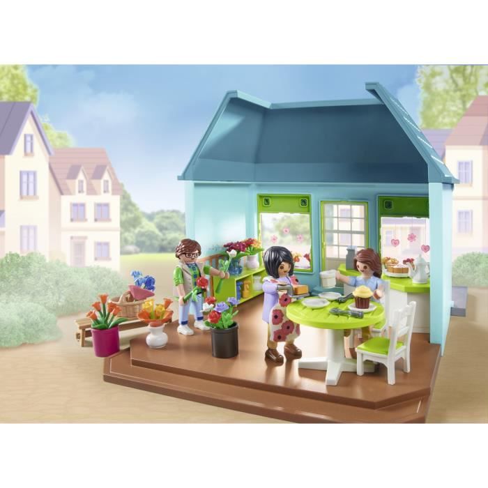 PLAYMOBIL 71807 Boutique de fleuriste et salon de thé, My Life la