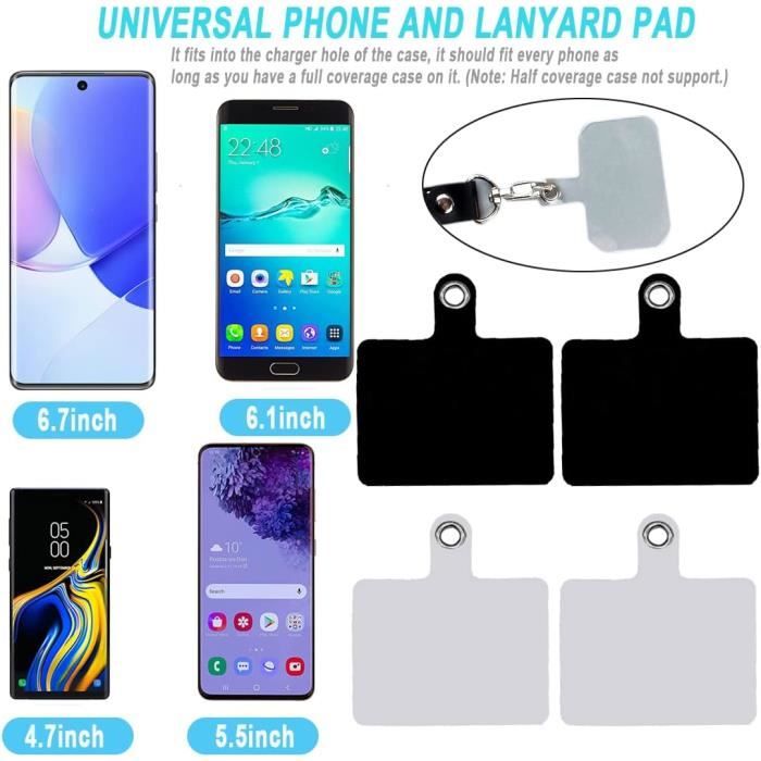 Avizar Languette d'Attache pour Téléphone Compatibilité Universelle pour Cordon et Lanière