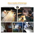 Projecteur Chantier LED Rechargeable USB Lampe de Travail Lumières de Sécurité d'urgence pour Atelier Garage Terrasse Jardin-3