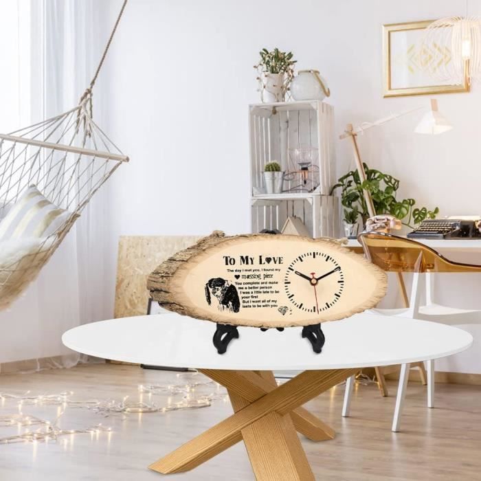 Horloge Murale En Bois Avec Gravure Cadeaux Pour Petite Amie Cadeau Personnalise Pour Amoureux Cadeau D Anniversaire Pour H4475 Cdiscount Maison