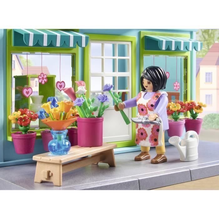 PLAYMOBIL 71807 Boutique de fleuriste et salon de thé, My Life la