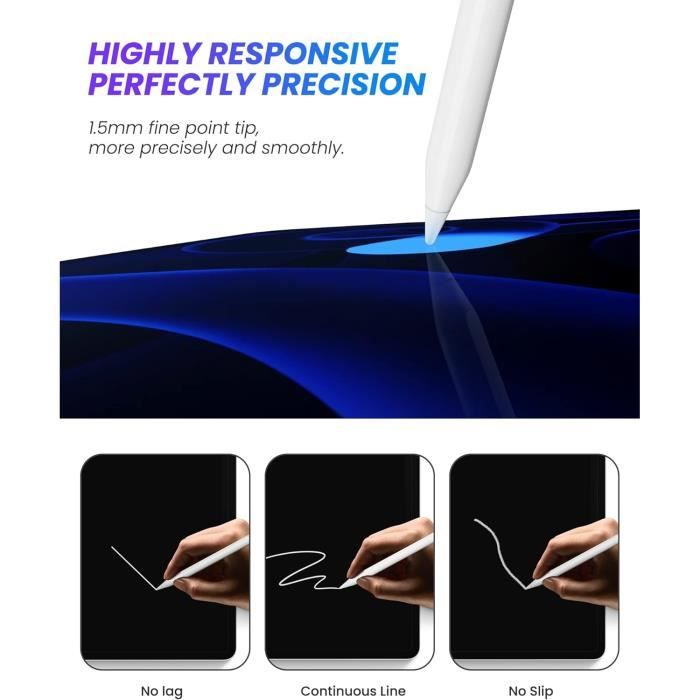 GreenLyca Stylet Tactile pour iPad et iPhone avec Reject de la Paume Haute Précision Tilt Stylet Tactile
