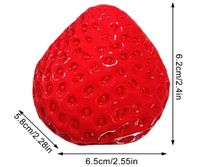 Jouet Anti-Stress Squishy Fraise Géante à Remontée Lente, Jouet Sensoriel Fidget, Balle à Pétrir en Matériau TPR Super Doux pour l'Anxiété et la Déco de Bureau