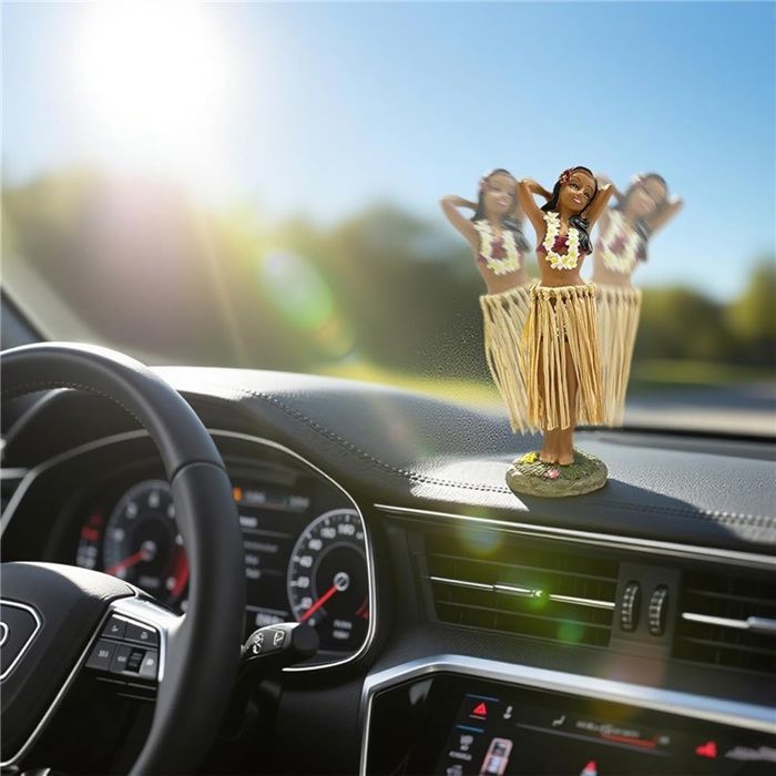 Figurine Solaire Danseuse Hawaïenne – Déco Voiture Ou Bureau – Balancement Écologique – Sans Piles
