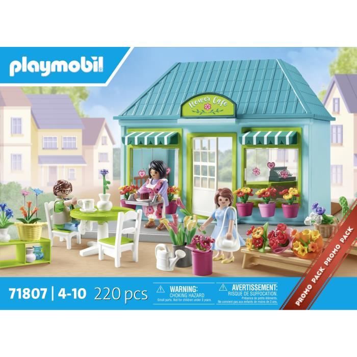 PLAYMOBIL 71807 Boutique de fleuriste et salon de thé, My Life la
