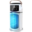 Refroidisseur portable silencieux, intégrant quatre fonctions, trois niveaux de vitesse d'air et neuf modes de nébulisation.