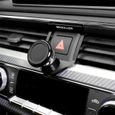 Noir - Support de téléphone pour Audi A4, B9, 2017-2022, Support de grille d'aération, Rotation à 360 degrés,-0