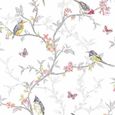 Phoebe Des oiseaux Papier Peint - blanc - 98080-0
