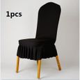 1 PCS noir élasticité  hôtels  mariage  Housse Chaise Spandex Polyester Lycra Fini Tabouret Fauteuil Extensible  Housse de chaise/re-0