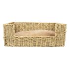 LAROY DUVO Laguna Panier entrée en zostère & coussin - Taille L - 65 x 43 x 21 cm