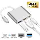 LAMZIEN Hub USB C, Adaptateur TypeC Hub pour MacBook Notebook Laptop ( 1*HDMI,2*USB-C PD,1* USB 3.0 Ports )