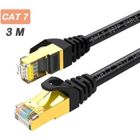 YIKXIULF Câble Ethernet Cat7 Câble Réseau Plat RJ45 Haut Débit Blindé 10Gbps 600MHz 8P8C Compatible avec Routeur Modem(3M)