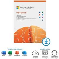 Microsoft 365 Personnel à télécharger - 1 utilisateur - PC ou Mac - Abonnement 1 an