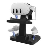 Pour Meta Quest 3 VR Présentoir Casque Support De Support De Stockage De Base De Charge Magnétique - Noir