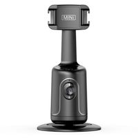 P01 pro Caméra à cardan de suivi intelligent à 360 degrés avec stabilisateur de cardan portable à griffe froide - Noir