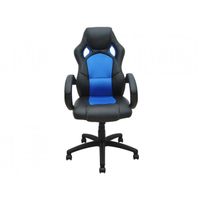 Siège baquet fauteuil de bureau - Bc-elec - bs11010-2 - Bleu - Simili - Pieds à roulettes