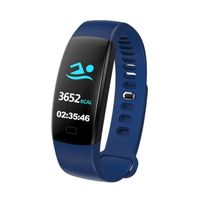 Montre connectée,Shinsklly Fitness Tracker moniteur de fréquence cardiaque Smartband podomètre Bracelet - Type F64HR Blue