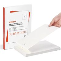 MUNBYN A4 Papier Pour Imprimante Thermique, Papier Thermique A4 200 Feuilles, Compatible avec l'imprimante Thermique Portable ITP01
