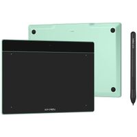 XP-PEN Deco Fun L Tablette Graphique 10x6 Pouces Stylet Passif à 8192 Niveaux Compatible Mac Windows Chrome OS et Android Pomme Vert