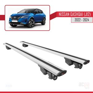 BARRES DE TOIT Barres de Toit Railing Porte-Bagages de voiture Pour Nissan Qashqai 2022-2024 - Gris