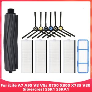 Kit Rechange Pour Aspirateur Robot Silvercrest SSRA - 12 Pièces (6 Filtres + 6 Brosses Latérales)