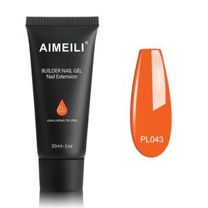 GEL UV ONGLES AIMEILI Faux Ongles Quick Building Gel Orange 30ml Soak Off UV LED Nail Extension Builder Gel Vernis à Ongles Conseils-043