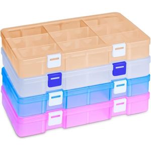 boites box de rangement rectangle avec couvercle compartiments apprêt,perles