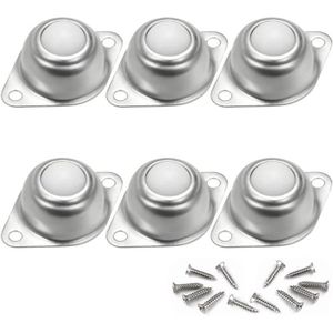 6 PCS Roulettes Transfert à Rouleaux Roulettes De Transfert Roulement Convoyeur Unités De Transfert à Billes Roulettes Universel Nylon Roulement à Billes De Meubles Pour Meubles Bagages Tapis Roulants 