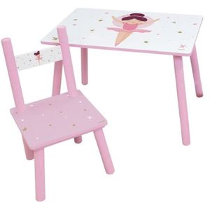 TABLE ET CHAISE FUN HOUSE Danseuse Ballerine Table H 41,5 cm x l 6