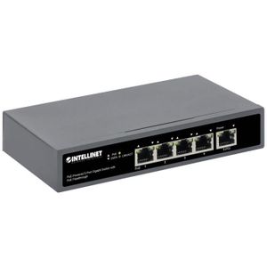 SWITCH - HUB ETHERNET  Intellinet PoE-Powered 5-Port Gigabit Switch réseau RJ45 10 / 100 / 1000 MBit/s IEEE 802.3af (12.95 W), IEEE 802.3at (2