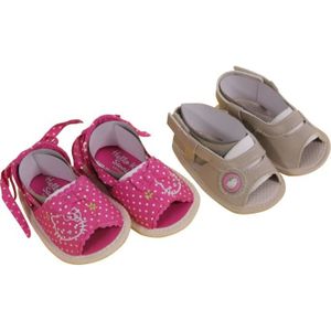 CHAUSSON - PANTOUFLE Chaussures Bébé Fille - Hello Kitty - Lot de 2 paires de Sandales - Tailles 0/6 et 6/12 mois