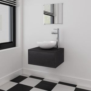 SALLE DE BAIN COMPLETE Elegant Meuble de salle de bain 4 pcs avec lavabo 