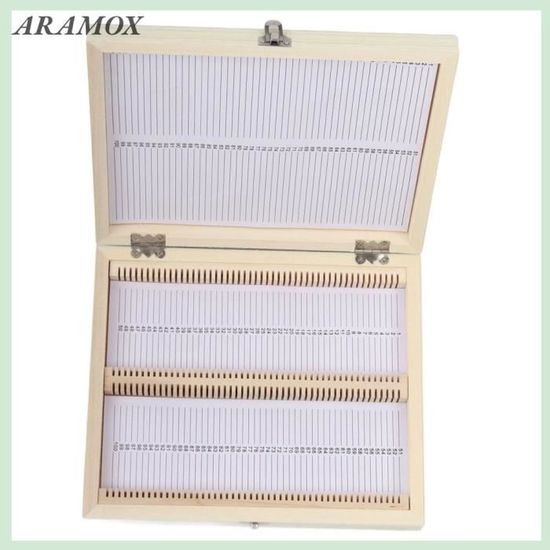 Lot De 2 Boîtes De Rangement Pour Lames De Microscope - 25 Lames Chacune - Blanc Et Vert - 10