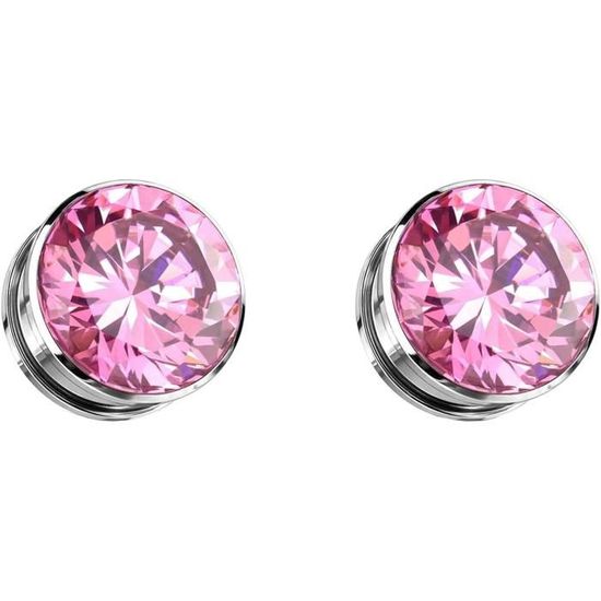 Boucles D'oreilles Tunnels Acier Chirurgical 6mm à 25mm - COOEAR - Style Piercing Extensible