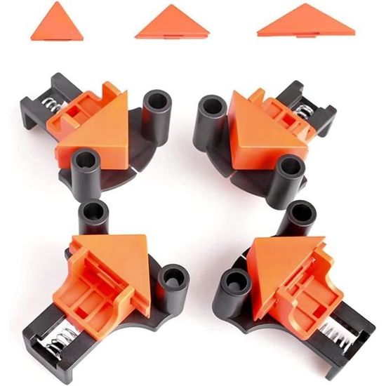 Lot De 4 Serre-joints D'angle 90° - Pince Ajustable Pour Menuiserie, Assemblage Meuble Ou Aquarium - 5