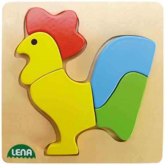PUZZLE BOIS LENA 5 P. COQ Cdiscount Jeux Jouets