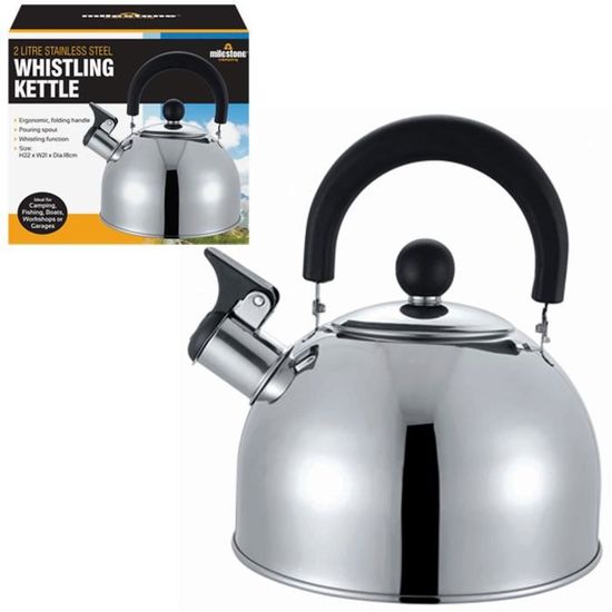 Bouilloire Sifflante - SALUTUYA - Acier Inoxydable - Alarme Sonore - Grande Ouverture - Poignée