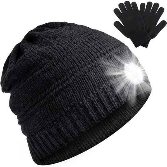 Bonnet LED Rechargeable USB Pour Enfants | 3 Modes Luminosité, Amovible Et Lavable | Chaud, Pour Hiver, Ski, Promenade - 10