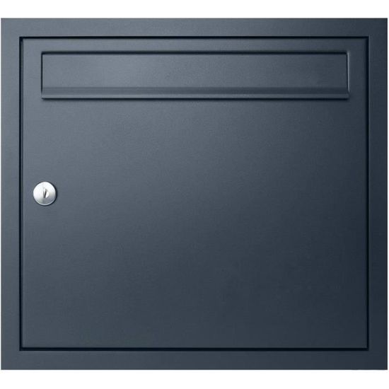 Boite Aux Lettres Design V18 Boite Postale Murale Anthracite Journal Double Revetement En Poudre 4738455