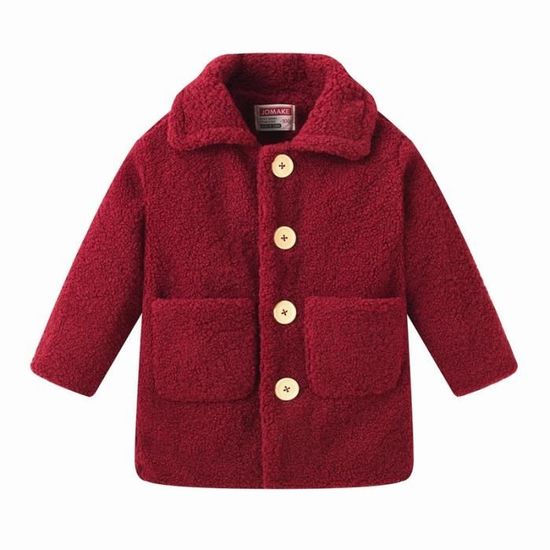 Manteau Polaire Enfant Happy Cherry - Garçon Et Fille - Chaud Et Doux - Col Montant - Automne/hiver