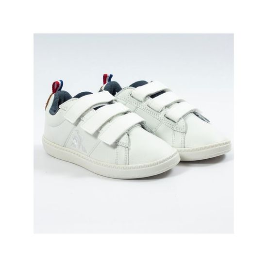 Basket Le Coq Sportif 2010080 Blanc tan Femme Scratch Synthetique Blanc tan Cdiscount Chaussures