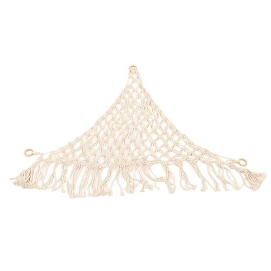 Hamac De Rangement Suspendu 2 étages En Bois Pour Peluches - Style Bohème, Réglable En Hauteur - Organisateur Jouets Enfants, Décoration Murale