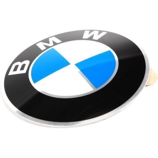 82 mm BMW feuille de film adhésif logo du capot de voiture, noir, blanc et bleu